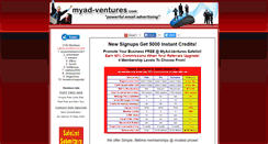 Desktop Screenshot of myad-ventures.com